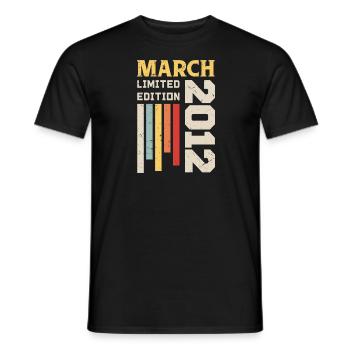 Mars 2012 - Cadeau anniversaire Mars 2012 Mars - T-shirt homme - noir - Devant - AI Model Male 178 light (178cm)
