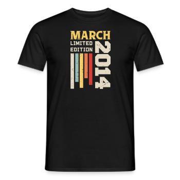 Mars 2014 - Cadeau anniversaire Mars 2014 Mars - T-shirt homme - noir - Devant - AI Model Male 178 light (178cm)
