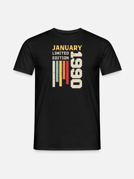 January 1990 - January 1990 Birthday Gift - Men's T-Shirt - black