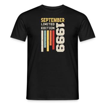 September 1999 Birthday Gift September 1999 - Men's T-Shirt - black - Front - AI Model Male 178 light (178cm)