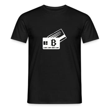 Carte bitcoin - T-shirt homme - noir - Devant - AI Model Male 178 light (178cm)