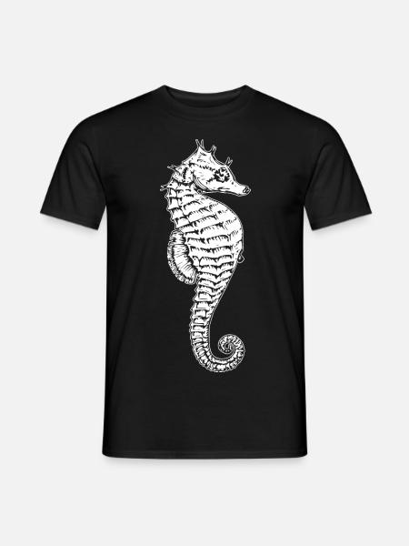Seahorse marin seahorse mer cadeau - T-shirt homme - noir