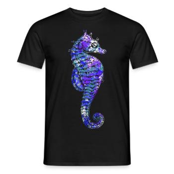 Seahorse marin seahorse mer cadeau - T-shirt homme - noir - Devant - AI Model Male 178 light (178cm)