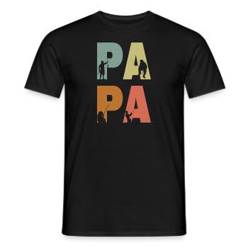 Father's Day Dad Angler Gift Idea - Men's T-Shirt - black - Front - AI Model Male 178 light (178cm)