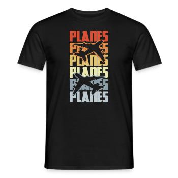 Vintage Flugzeuge - Männer T-Shirt - Schwarz - Vorne - AI Model Male 178 light (178cm)