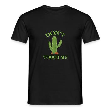 Don't Touch Me - Männer T-Shirt - Schwarz - Vorne - AI Model Male 178 light (178cm)