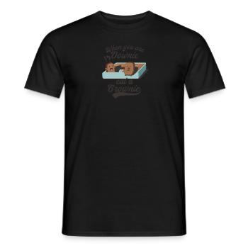 Si vous êtes downie, mangez un brownie - T-shirt homme - noir - Devant - AI Model Male 178 light (178cm)