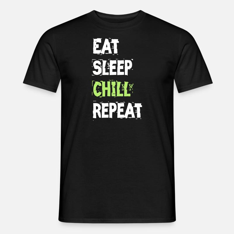 Chillen - Männer T-Shirt - Schwarz