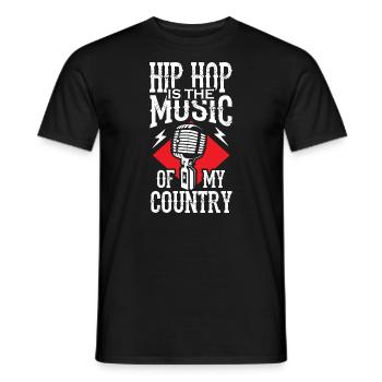 Le hip hop est la musique de mon pays - T-shirt homme - noir - Devant - AI Model Male 178 light (178cm)