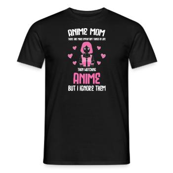 anime merch Anime anime mom Geschenk - Männer T-Shirt - Schwarz - Vorne - AI Model Male 178 light (178cm)