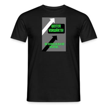 Weiter Vorwärts - Männer T-Shirt - Schwarz - Vorne - AI Model Male 178 light (178cm)