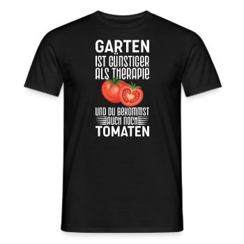 Garten Therapie Tomaten Tomatensorten Gartenfreund - Männer T-Shirt - Schwarz - Vorne - AI Model Male 178 light (178cm)