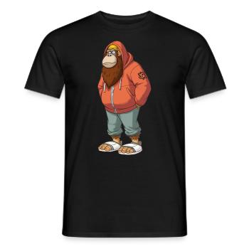 Streetart Orang-Utan Urban Rap Street Affe - Männer T-Shirt - Schwarz - Vorne - AI Model Male 178 light (178cm)