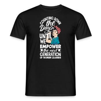 Nous responsabilisons la prochaine génération de femmes leaders - T-shirt homme - noir - Devant - AI Model Male 178 light (178cm)
