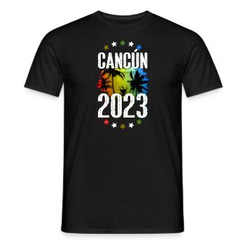 Cancun 2023 - Männer T-Shirt - Schwarz - Vorne - AI Model Male 178 light (178cm)