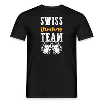 Suisse Drinking Team Suisse - T-shirt homme - noir - Devant - AI Model Male 178 light (178cm)