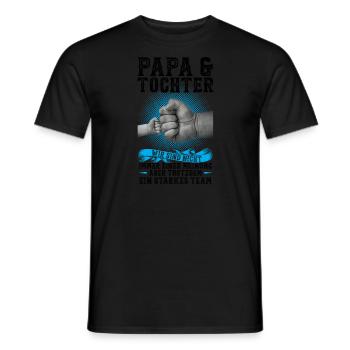 Papa & Tochter Familie Tochter Geschenk - Männer T-Shirt - Schwarz - Vorne - AI Model Male 178 light (178cm)