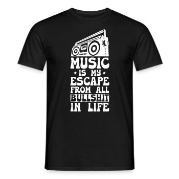 Trendy Music - Men's T-Shirt - black - Front - AI Model Male 178 light (178cm)