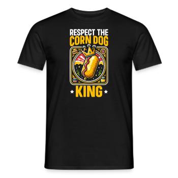 Corn Dog Lover Fast Food Foodie Würstchen Corndog - Männer T-Shirt - Schwarz - Vorne - AI Model Male 178 light (178cm)