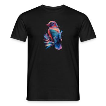 Radiant Papagei - Tropische Eleganz - Männer T-Shirt - Schwarz - Vorne - AI Model Male 178 light (178cm)