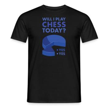 Chess Player Will I Knit Today - Männer T-Shirt - Schwarz - Vorne - AI Model Male 178 light (178cm)