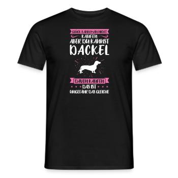 Dackel Hund Dackel Besitzer Geschenk - Männer T-Shirt - Schwarz - Vorne - AI Model Male 178 light (178cm)