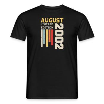 August 2002 - Geburtstagsgeschenk August 2002 August - Männer T-Shirt - Schwarz - Vorne - AI Model Male 178 light (178cm)