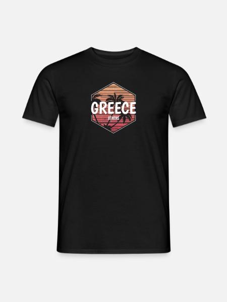 Athens Beach Vacation Souvenir - Men's T-Shirt - black