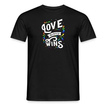 Liebe gewinnt immer 2 - Männer T-Shirt - Schwarz - Vorne - AI Model Male 178 light (178cm)