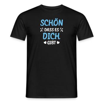 Schön dass es dich gibt - Männer T-Shirt - Schwarz - Vorne - AI Model Male 178 light (178cm)