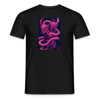Japan Mask Hannya Demon Judo Fight Warrior - Men's T-Shirt - black - Front - AI Model Male 178 light (178cm)