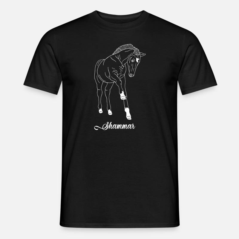 Trakehner Shammar - Männer T-Shirt - Schwarz