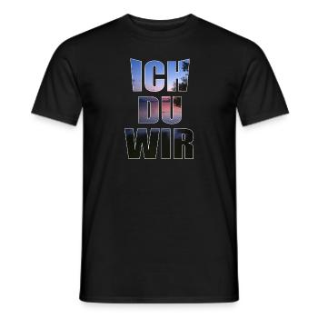 Ich du wir - Männer T-Shirt - Schwarz - Vorne - AI Model Male 178 light (178cm)