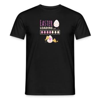 Easter loading - Ostern lädt lustiges Ostermotiv - Männer T-Shirt - Schwarz - Vorne - AI Model Male 178 light (178cm)