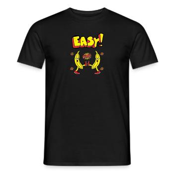 Bam Bam Easy Banana. Motivation Jungen und Mädchen - Männer T-Shirt - Schwarz - Vorne - AI Model Male 178 light (178cm)
