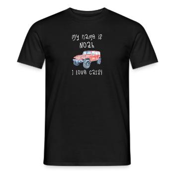 Personalized Noah Custom Car T-shirt Design - Männer T-Shirt - Schwarz - Vorne - AI Model Male 178 light (178cm)