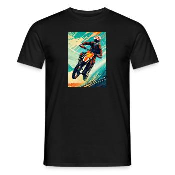 Motocross I - T-shirt homme - noir - Devant - AI Model Male 178 light (178cm)