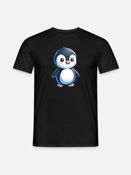 pingouin enfantin - T-shirt homme - noir