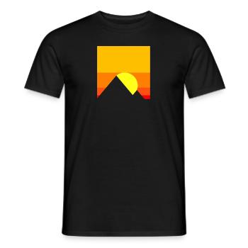 coucher du soleil - T-shirt homme - noir - Devant - AI Model Male 178 light (178cm)