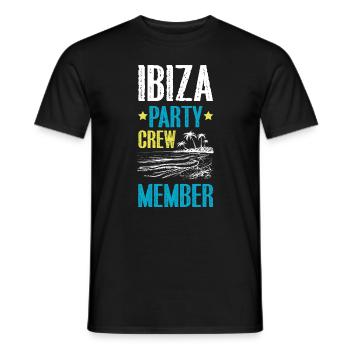 Ibiza Party Crew - Men's T-Shirt - black - Front - AI Model Male 178 light (178cm)