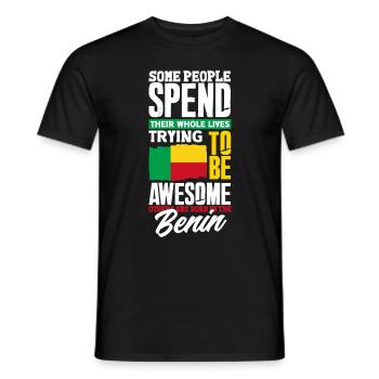 Béninois Bénin Drapeau Béninois Citation - T-shirt homme - noir - Devant - AI Model Male 178 light (178cm)
