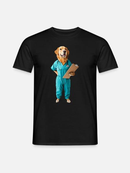 Hund - Männer T-Shirt - Schwarz