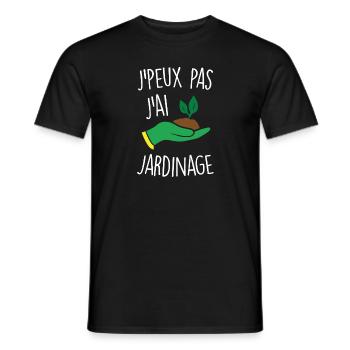 J'peux pas j'ai jardinage - T-shirt homme - noir - Devant - AI Model Male 178 light (178cm)