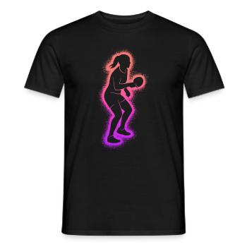 Table Tennis Players Girls Table Tennis Players - Men's T-Shirt - black - Front - AI Model Male 178 light (178cm)