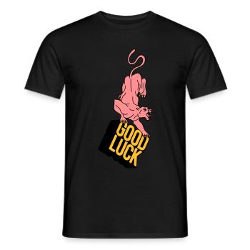 BONNE CHANCE | Rétro | Vintage | conception - T-shirt homme - noir - Devant - AI Model Male 178 light (178cm)