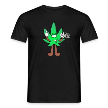 Der Bloom - Weed Cannabis Stoned Hanf Marihuana - Männer T-Shirt - Schwarz - Vorne - AI Model Male 178 light (178cm)