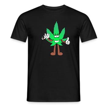Der Bloom - Weed Cannabis Stoned Hanf Marihuana - Männer T-Shirt - Schwarz - Vorne - AI Model Male 178 light (178cm)