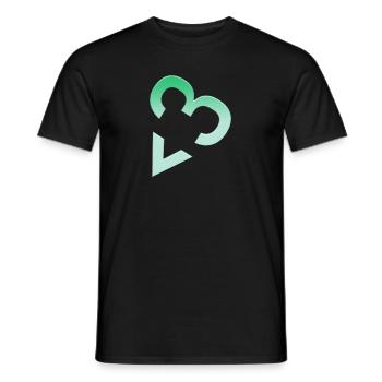 herz - Männer T-Shirt - Schwarz - Vorne - AI Model Male 178 light (178cm)