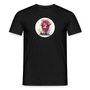 Tier Löwe fantasy und niedlich - Männer T-Shirt - Schwarz - Vorne - AI Model Male 178 light (178cm)