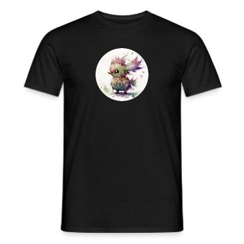 Animal chick fantasy and cute - Men's T-Shirt - black - Front - AI Model Male 178 light (178cm)